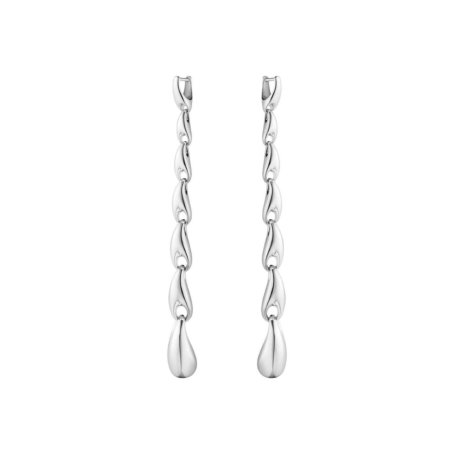 Reflect Silver Extra Long Earrings