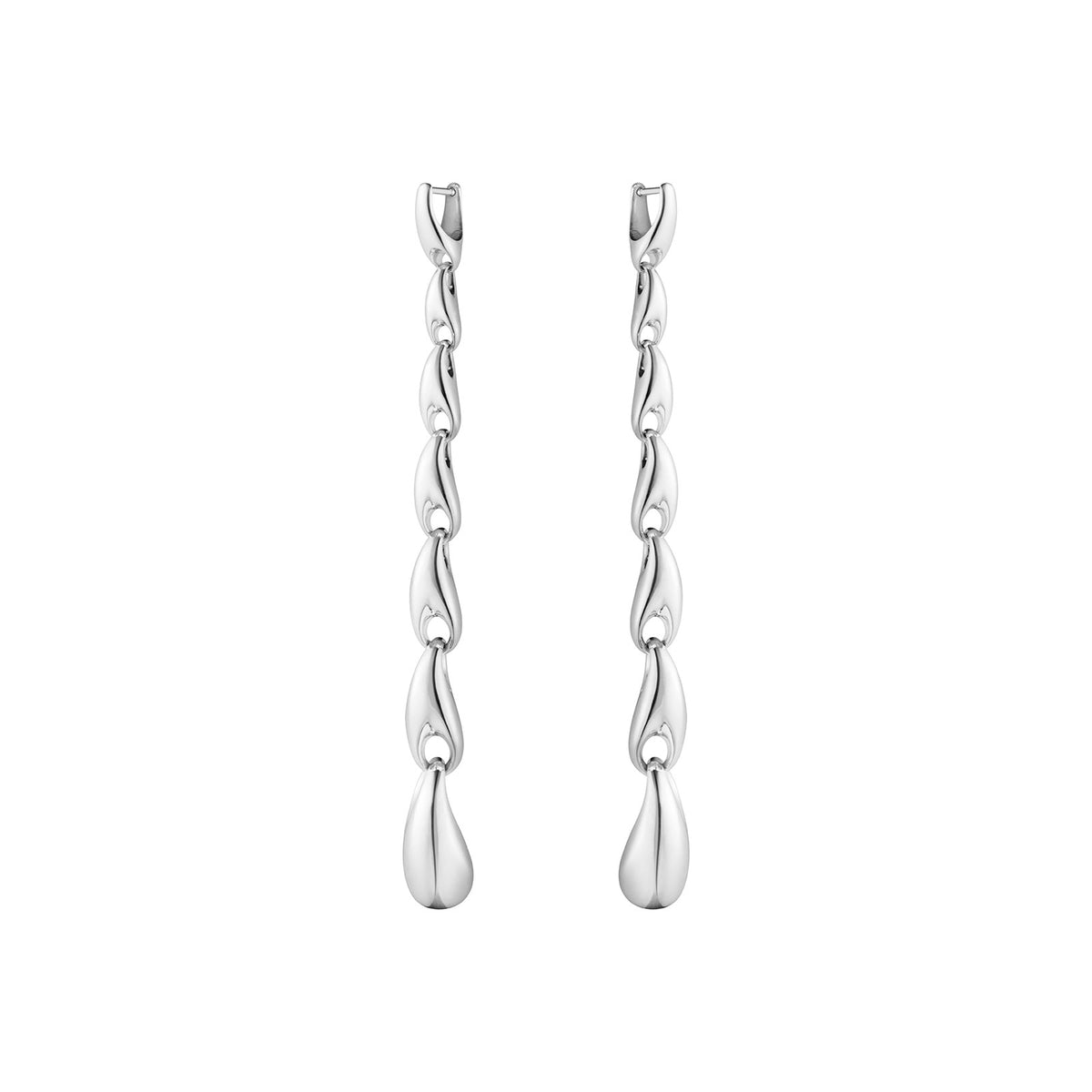 Reflect Silver Extra Long Earrings simple Pursuit