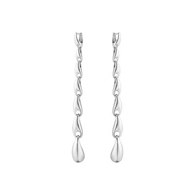 Reflect Silver Extra Long Earrings simple Pursuit