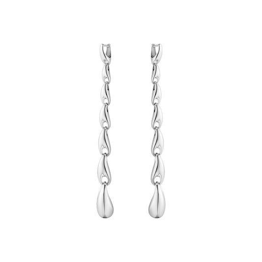 Reflect Silver Extra Long Earrings simple Pursuit