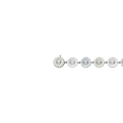 Daisy Silver & White Enamel Bracelet simple Pursuit