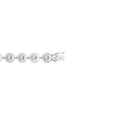 Daisy Silver & White Enamel Bracelet simple Pursuit
