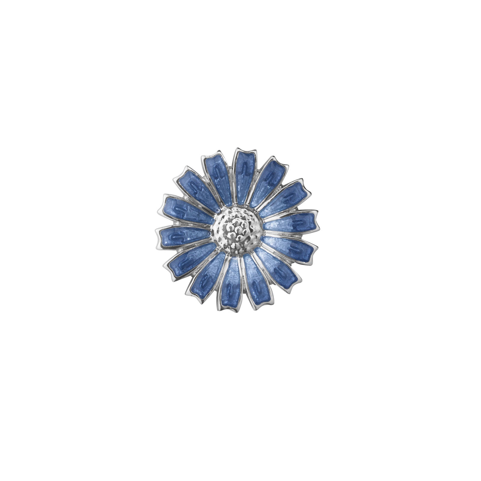 Daisy Silver & Blue Enamel Stud Earrings simple Pursuit