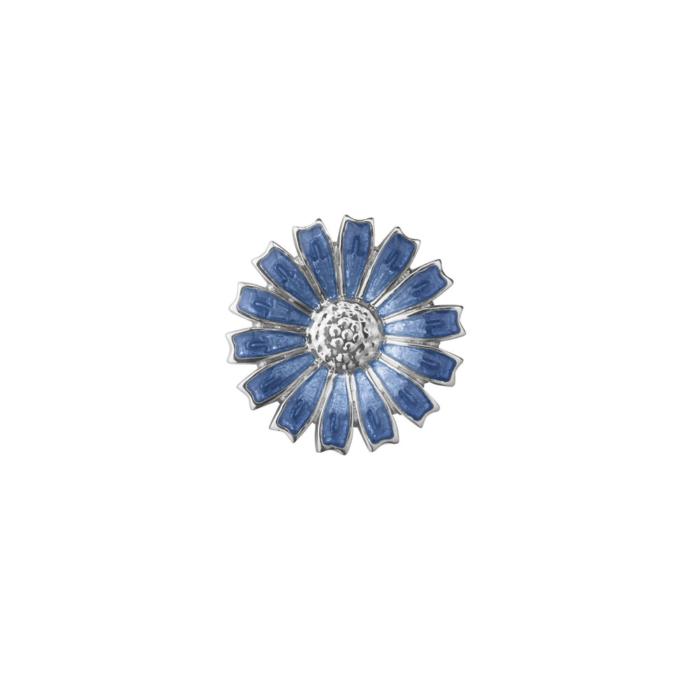 Daisy Silver & Blue Enamel Stud Earrings simple Pursuit