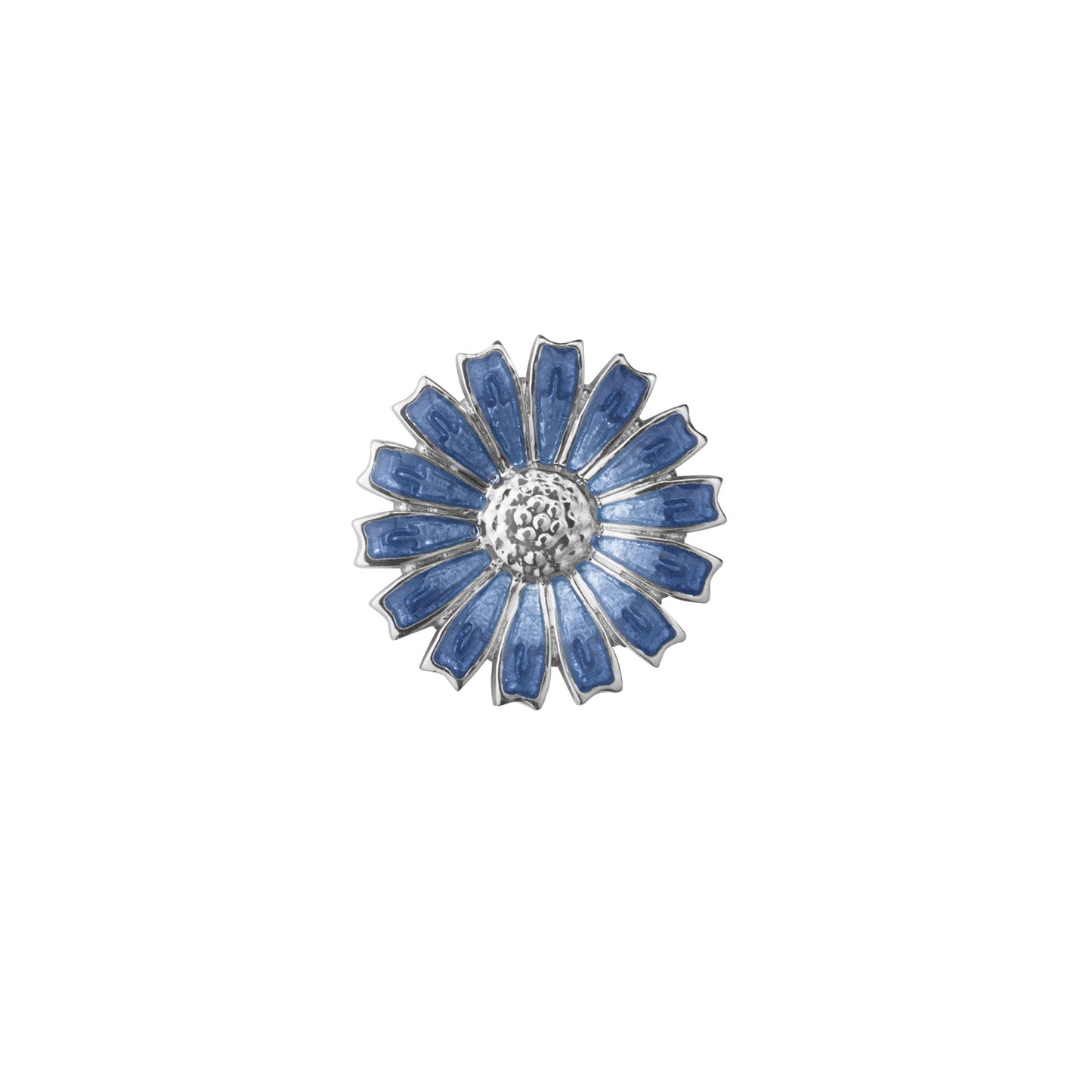 Daisy Silver & Blue Enamel Stud Earrings simple Pursuit