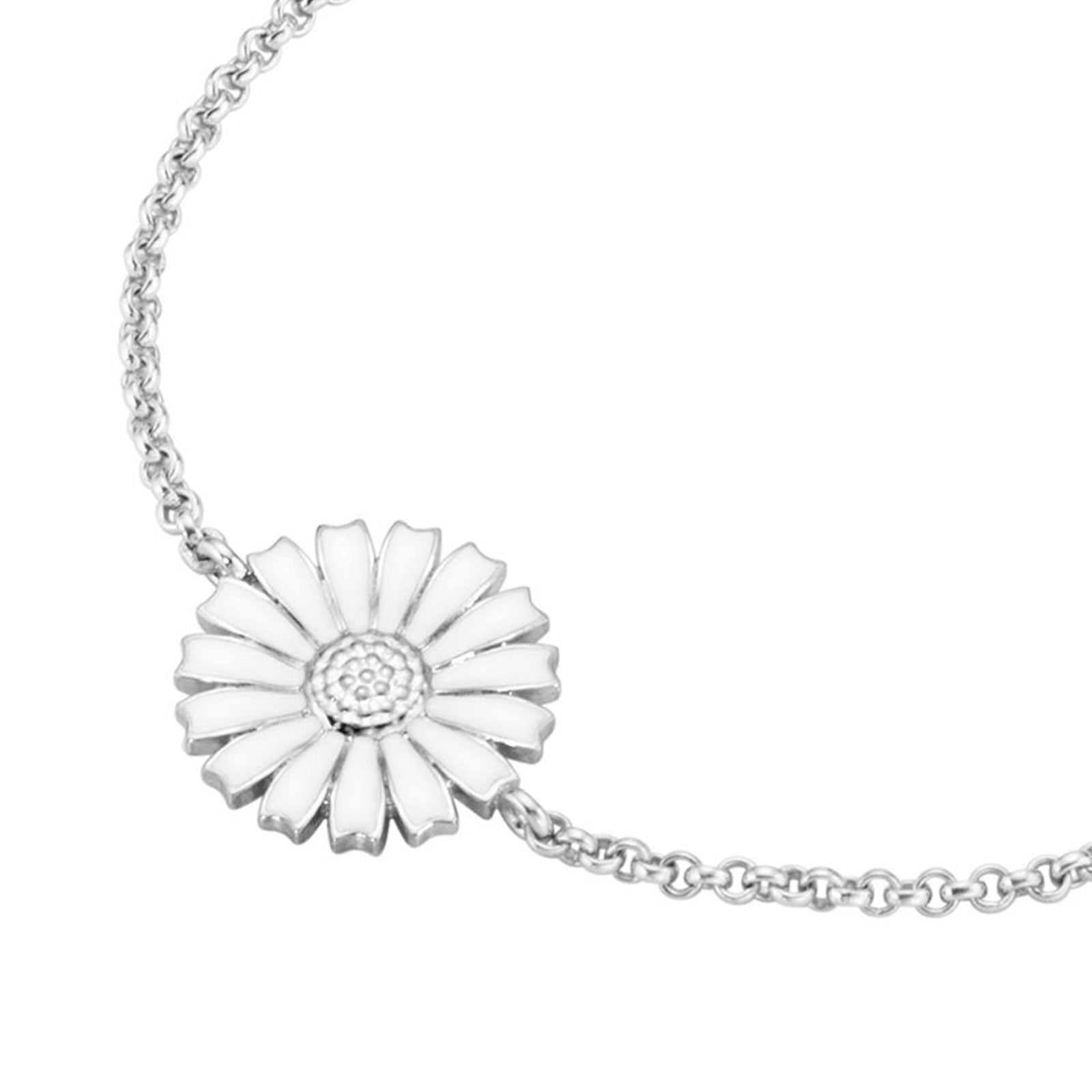 Daisy Silver & White Enamel Single Bracelet simple Pursuit