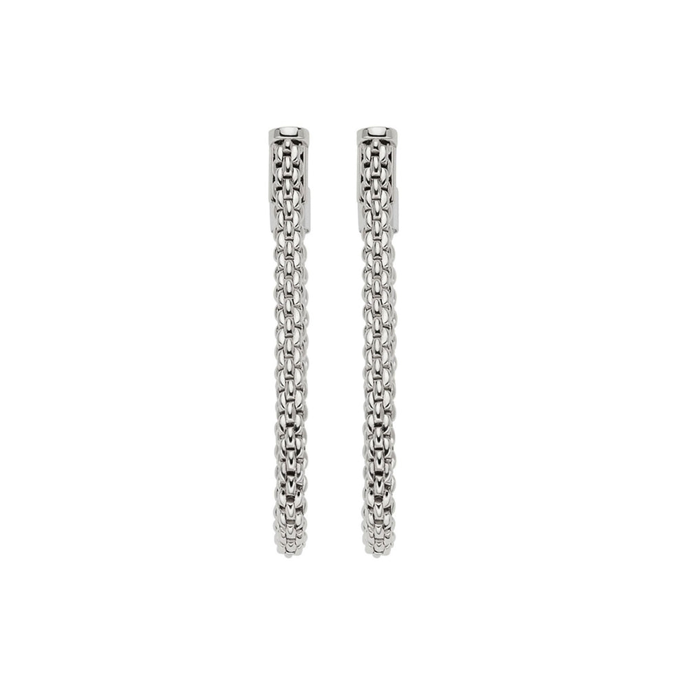 Essentials 18ct White Gold Hoop Earrings simple Pursuit