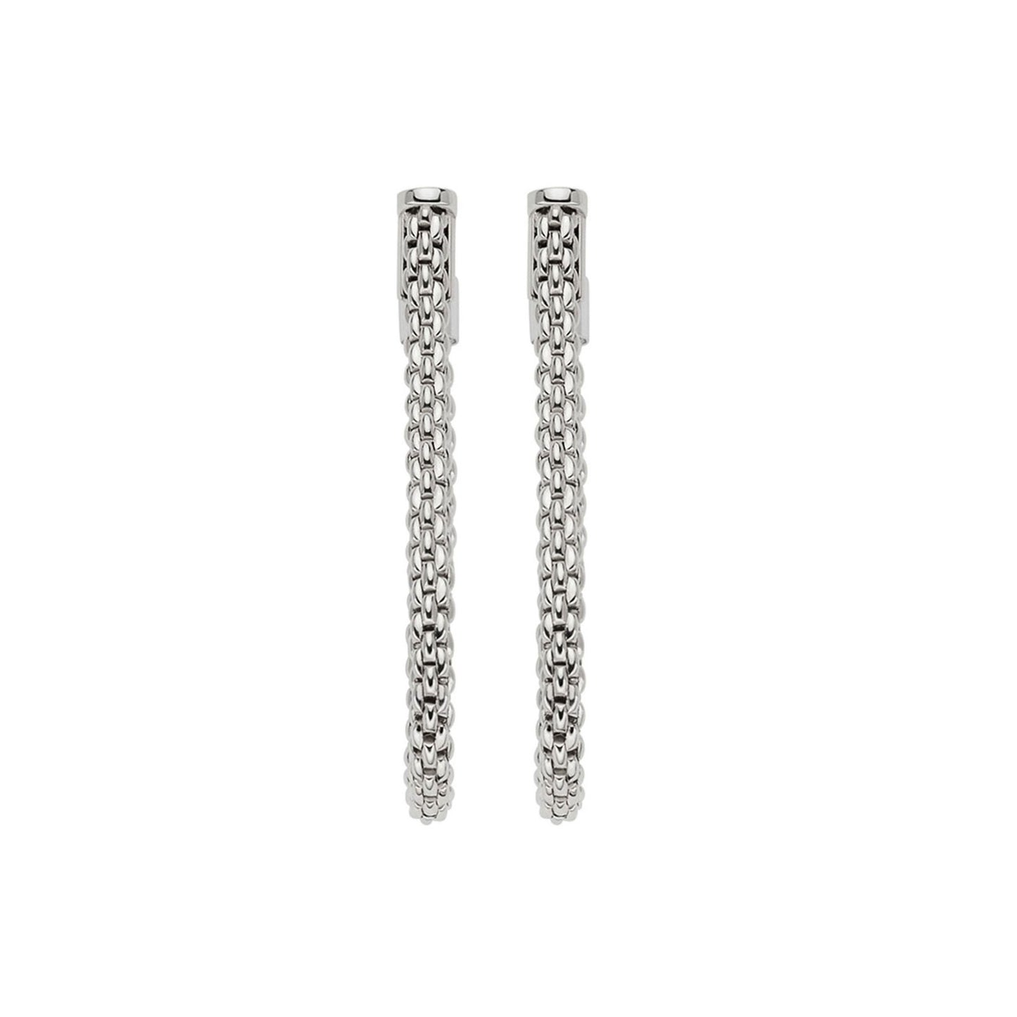 Essentials 18ct White Gold Hoop Earrings simple Pursuit