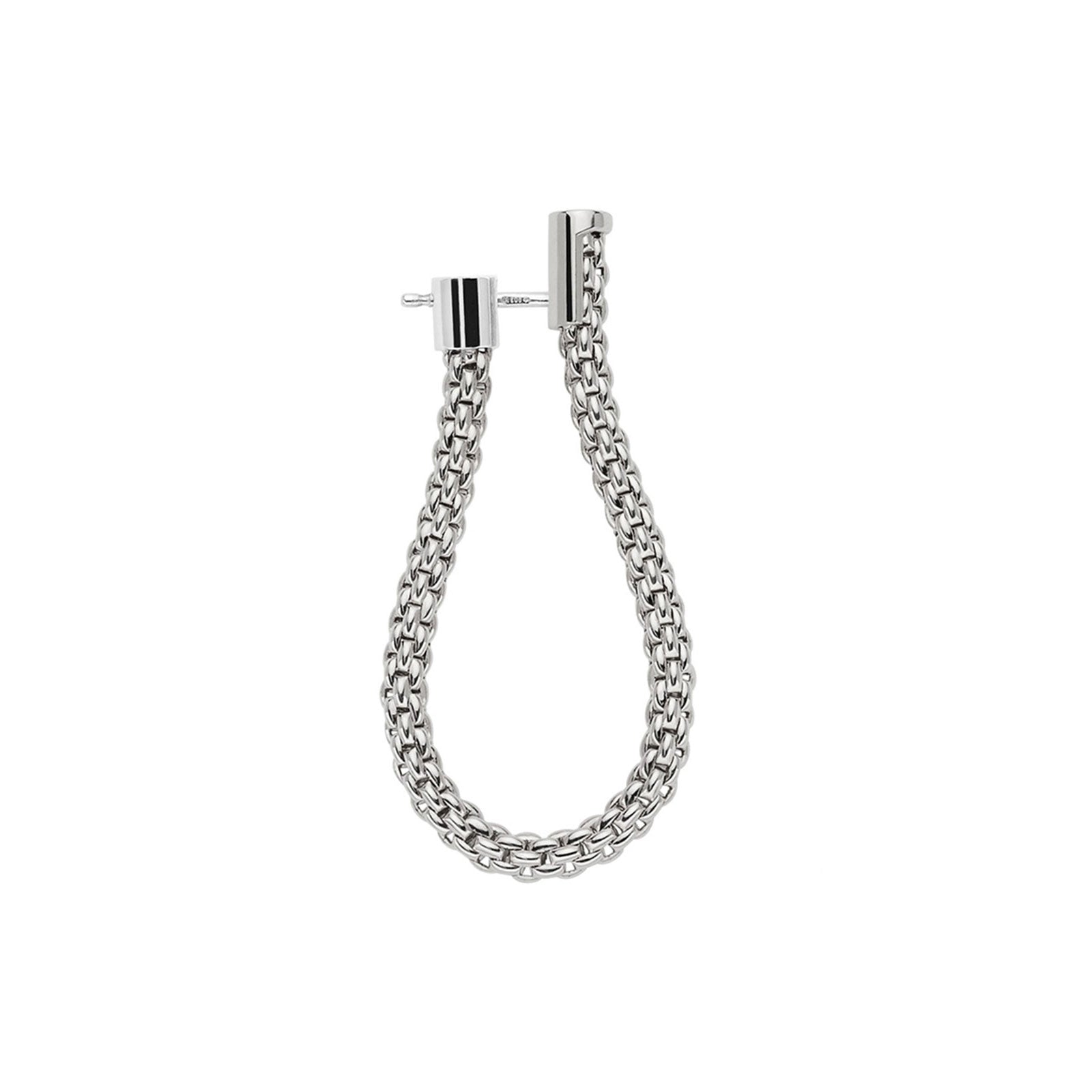 Essentials 18ct White Gold Hoop Earrings simple Pursuit