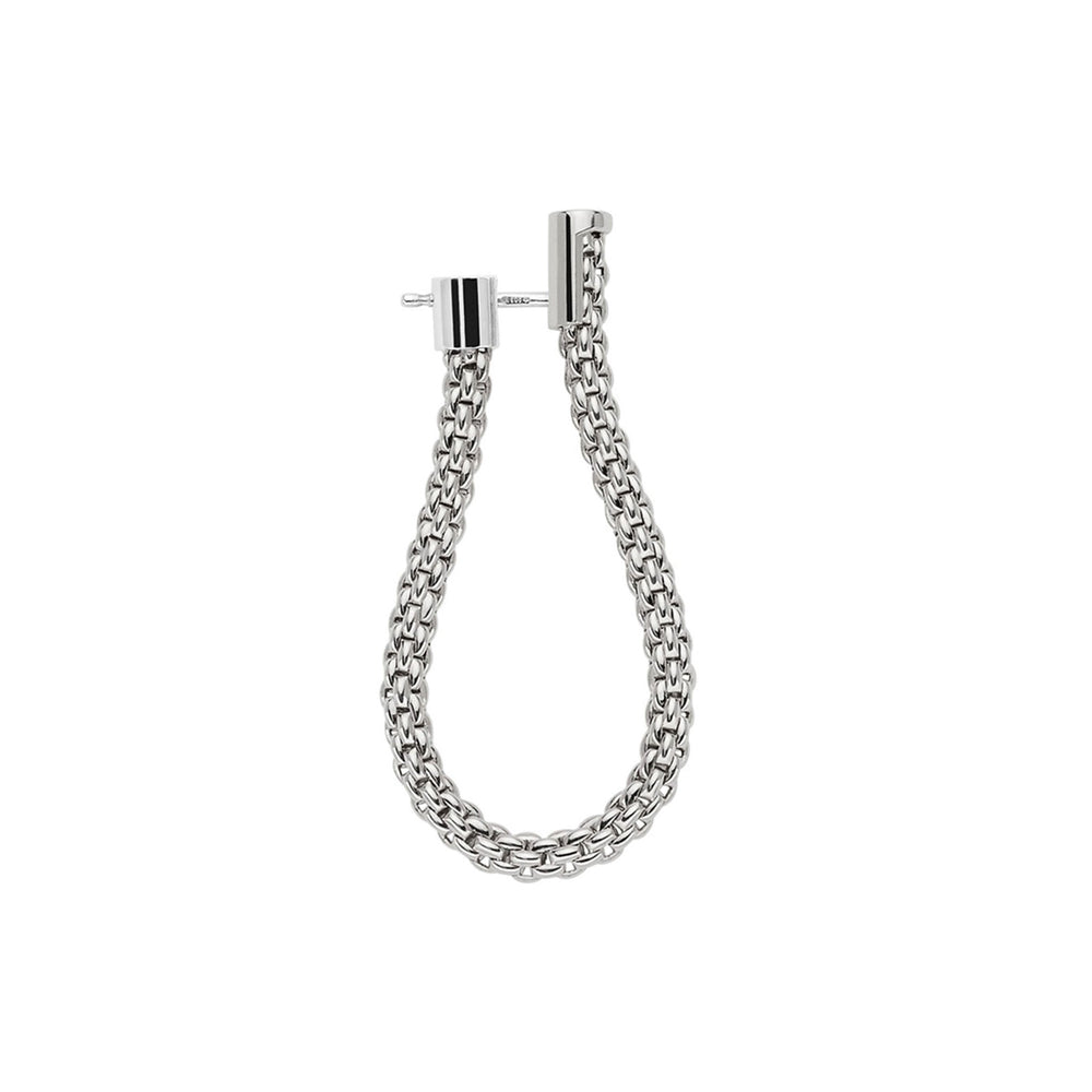 Essentials 18ct White Gold Hoop Earrings simple Pursuit