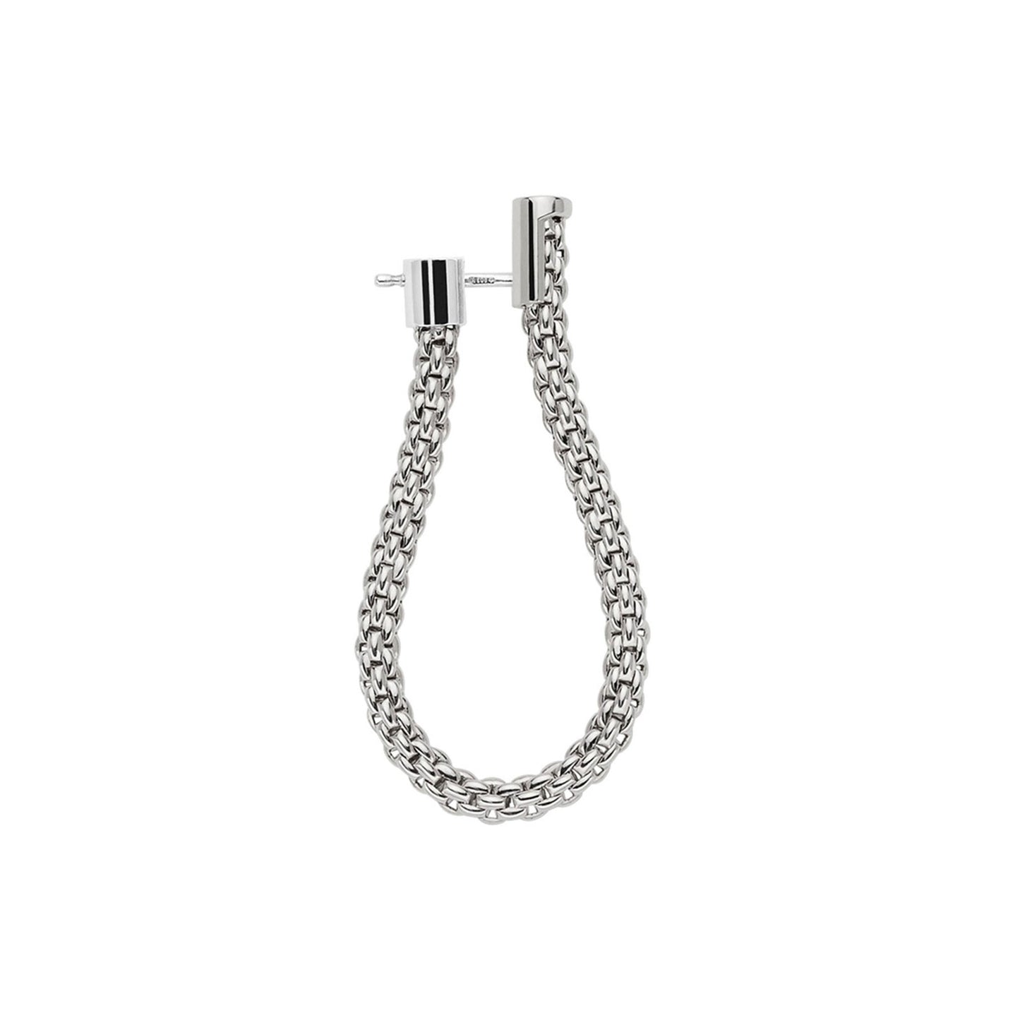 Essentials 18ct White Gold Hoop Earrings simple Pursuit