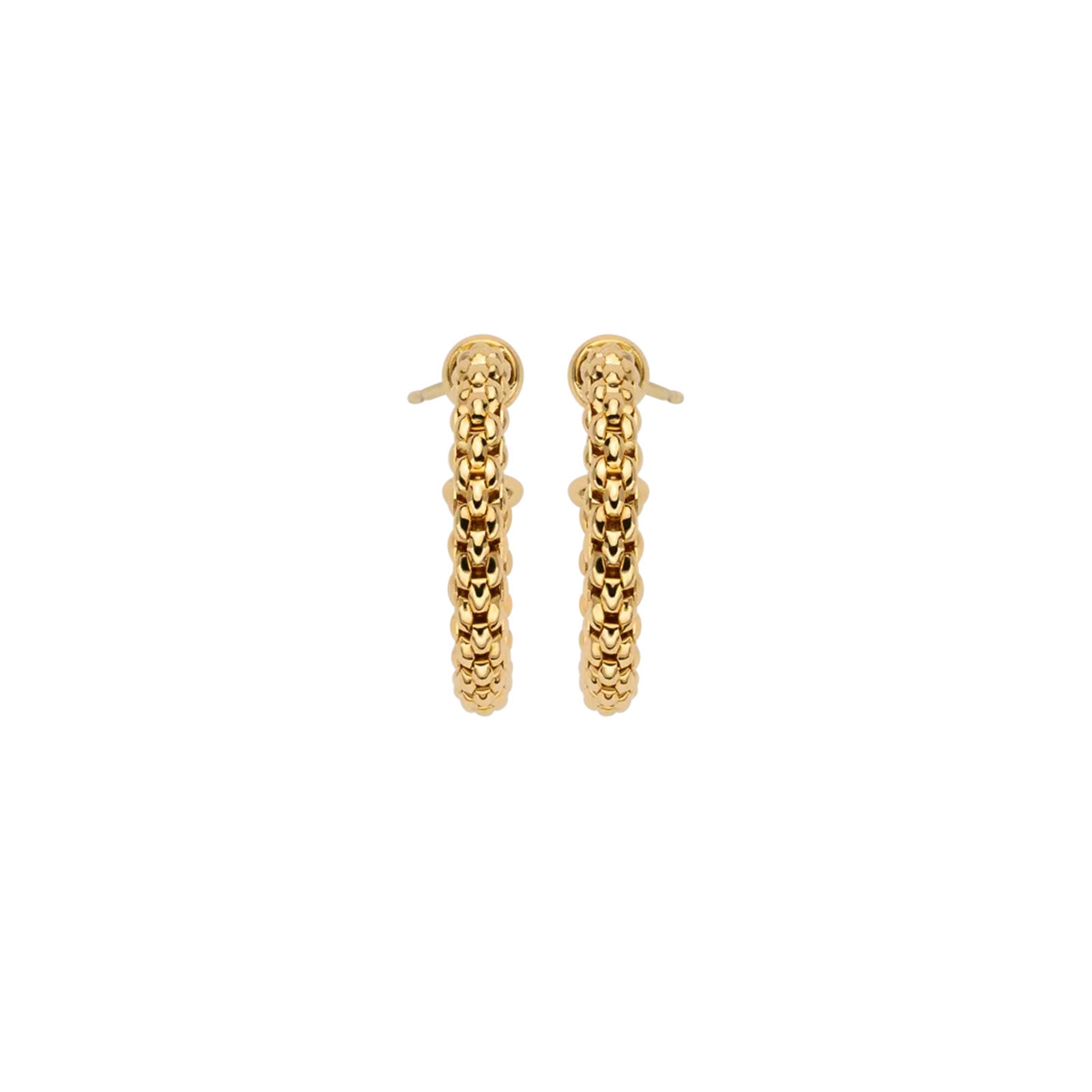 Essentials 18ct Yellow & White Gold Hoop Earrings 30mm simple Pursuit