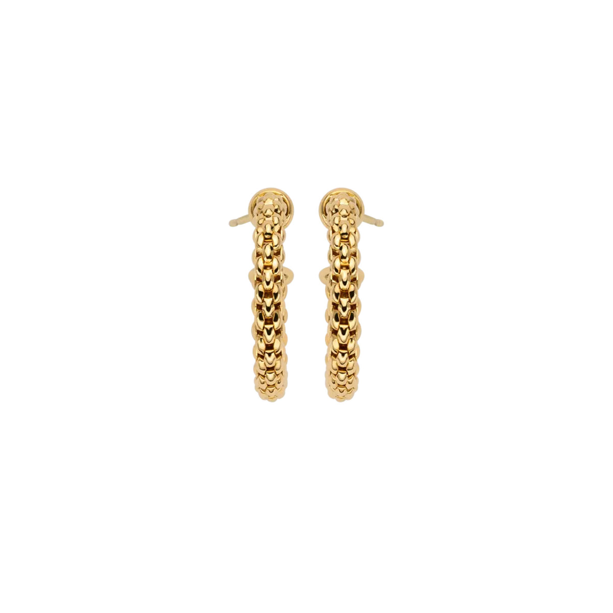 Essentials 18ct Yellow & White Gold Hoop Earrings 30mm simple Pursuit