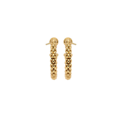 Essentials 18ct Yellow & White Gold Hoop Earrings 30mm simple Pursuit