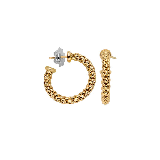 Essentials 18ct Yellow & White Gold Hoop Earrings 30mm simple Pursuit