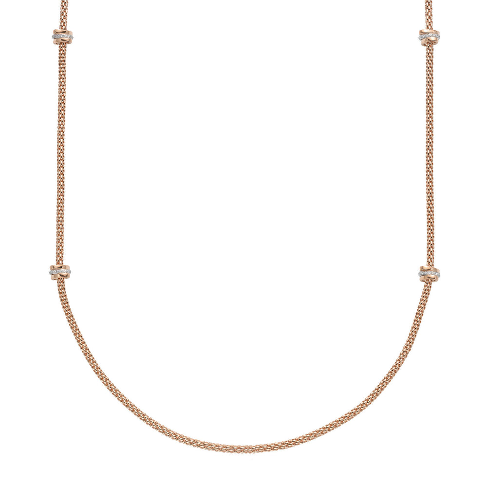 Prima 18ct Rose & White Gold Diamond Necklace