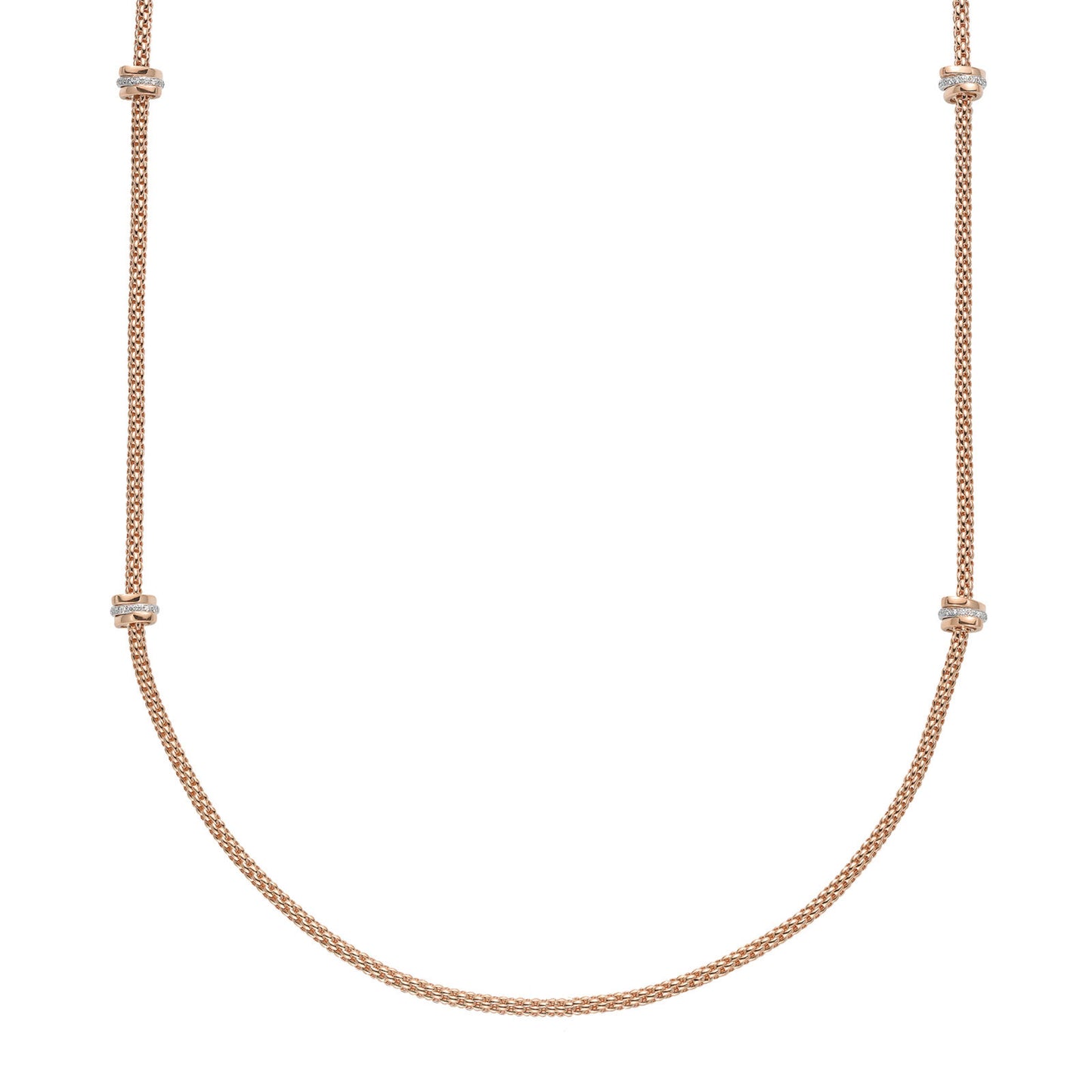 Prima 18ct Rose & White Gold Diamond Necklace