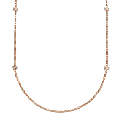 Prima 18ct Rose & White Gold Diamond Necklace simple Pursuit