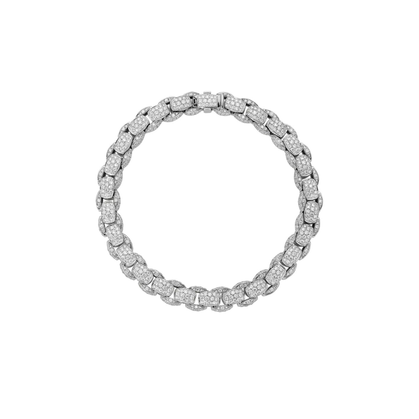 Mialuce 18ct White Gold Pavé Diamond Bracelet
