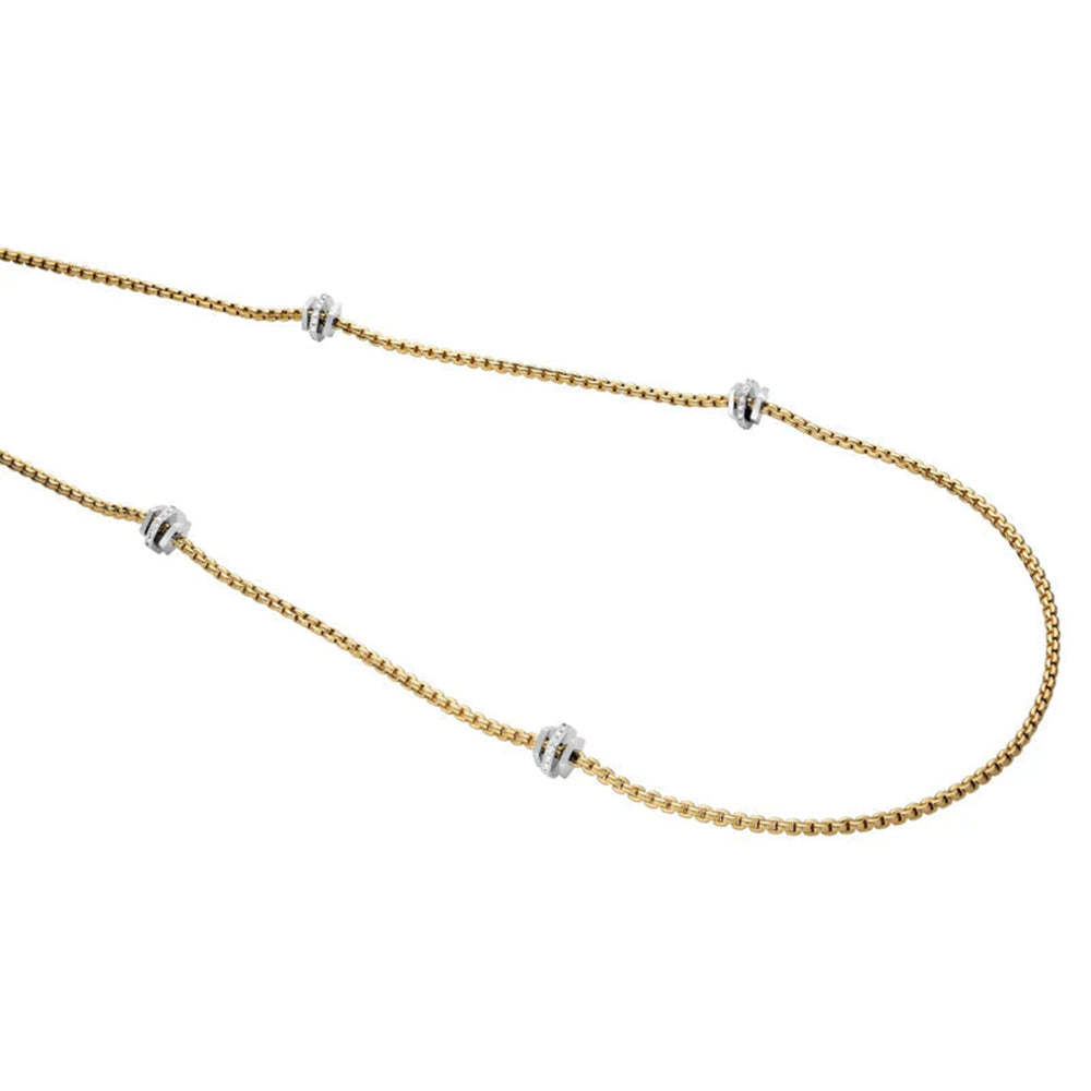 Eka Tiny 18ct Yellow & White Gold Diamond Necklace simple Pursuit