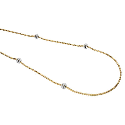 Eka Tiny 18ct Yellow & White Gold Diamond Necklace simple Pursuit