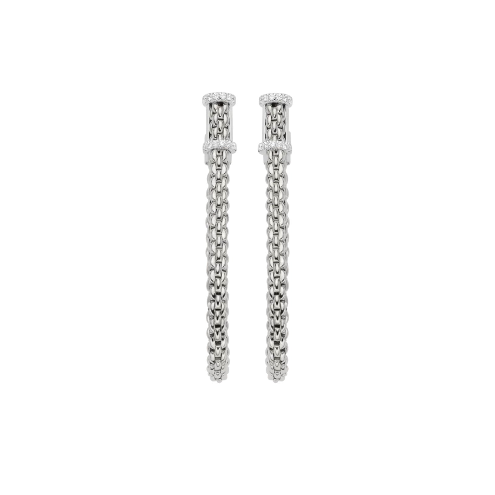 Essentials 18ct White Gold Diamond Hoop Earrings simple Pursuit