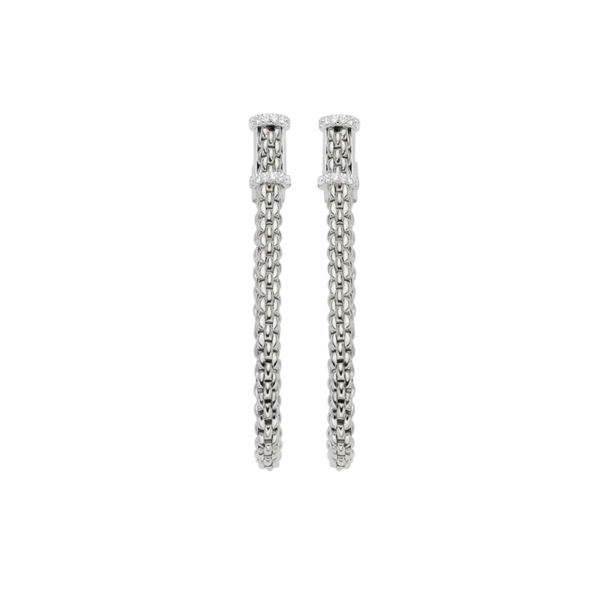 Essentials 18ct White Gold Diamond Hoop Earrings simple Pursuit