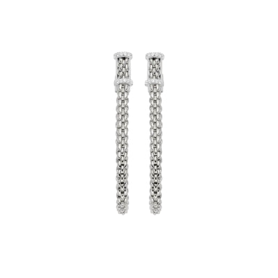 Essentials 18ct White Gold Diamond Hoop Earrings simple Pursuit