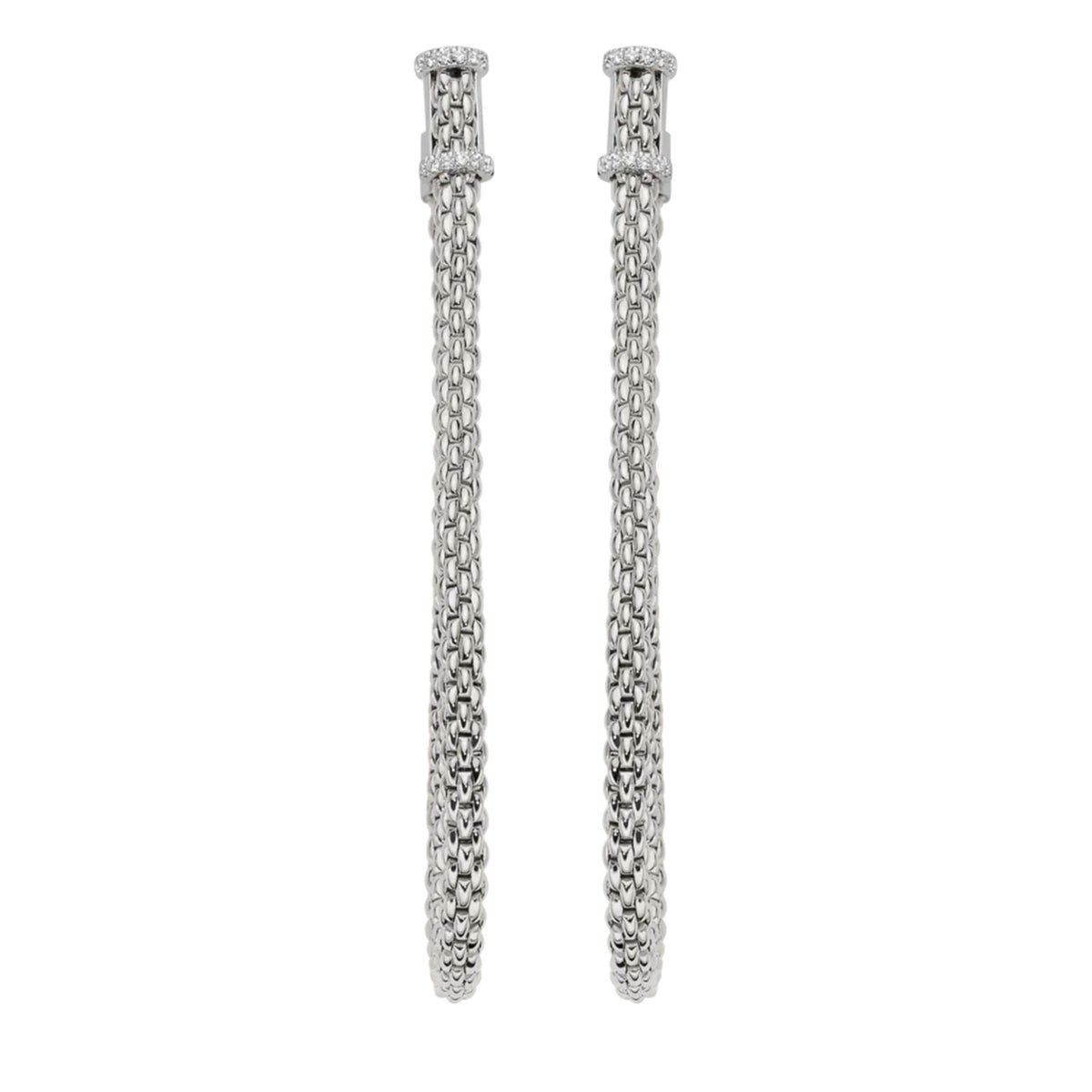 Essentials 18ct White Gold Diamond Hoop Earrings simple Pursuit