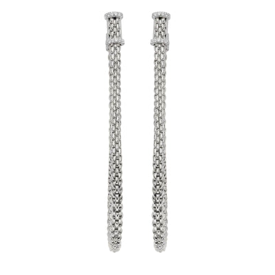 Essentials 18ct White Gold Diamond Hoop Earrings simple Pursuit