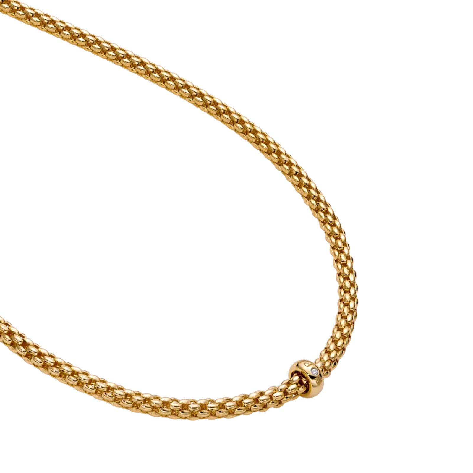 Solo 18ct Yellow Gold Diamond Necklace simple Pursuit