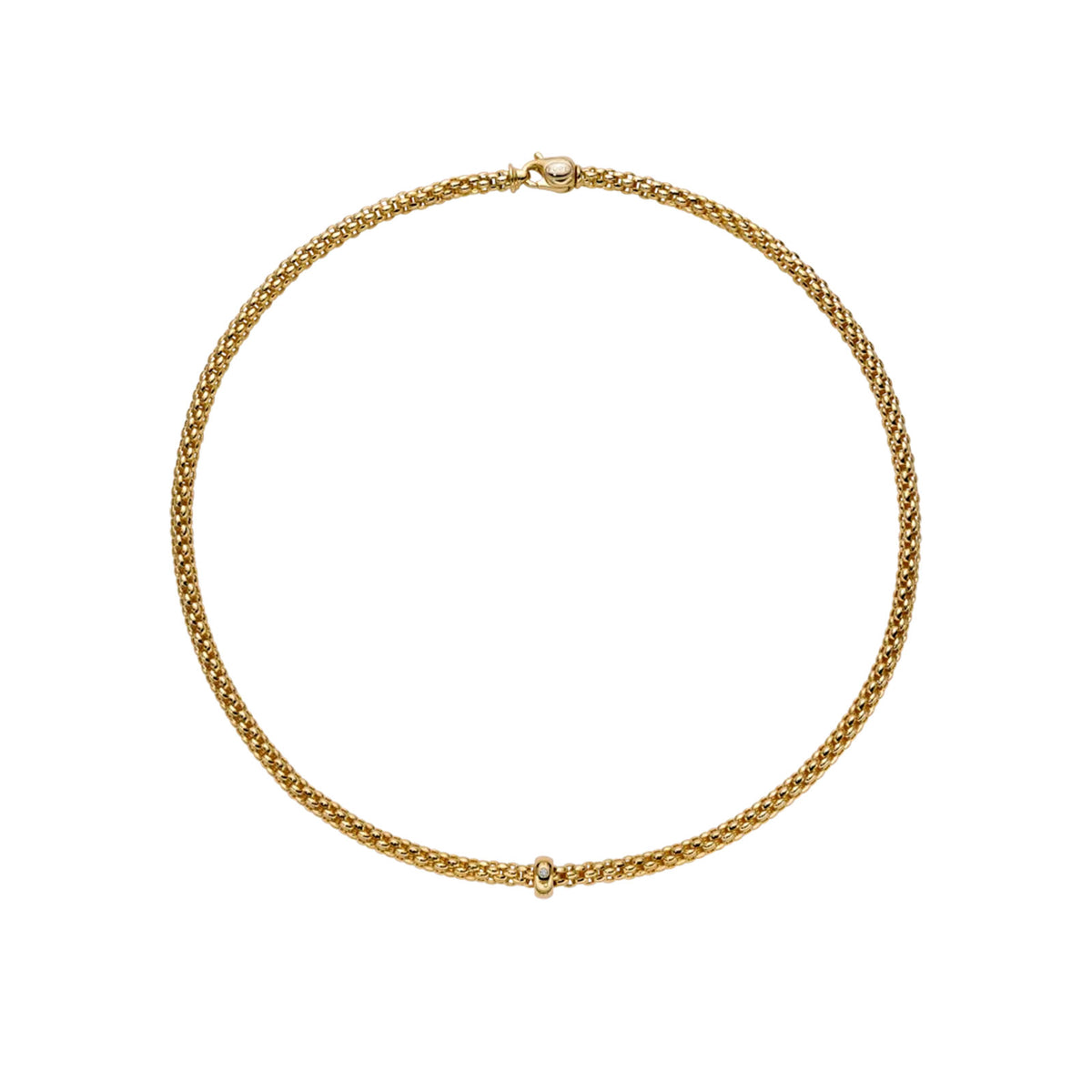 Solo 18ct Yellow Gold Diamond Necklace simple Pursuit