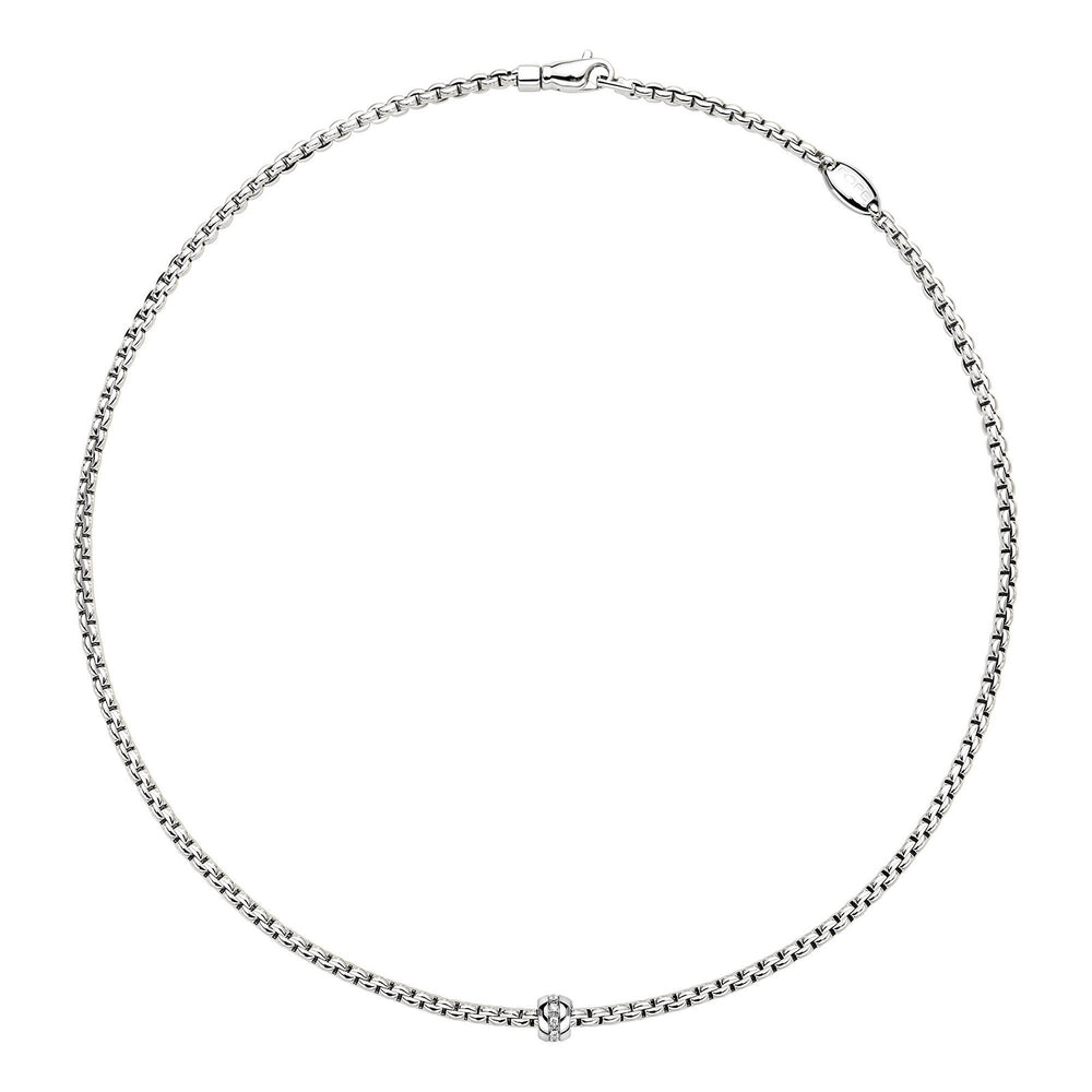 Eka 18ct White Gold Diamond Necklace