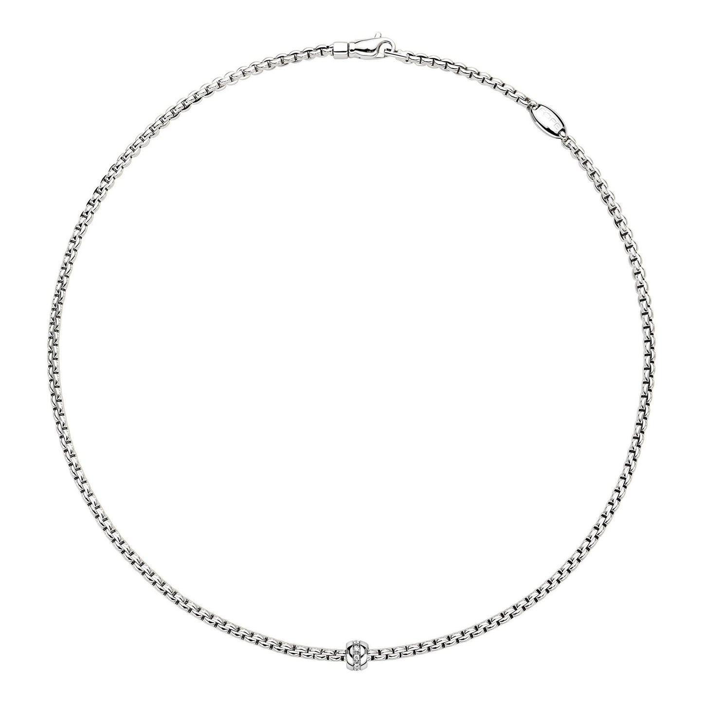 Eka 18ct White Gold Diamond Necklace