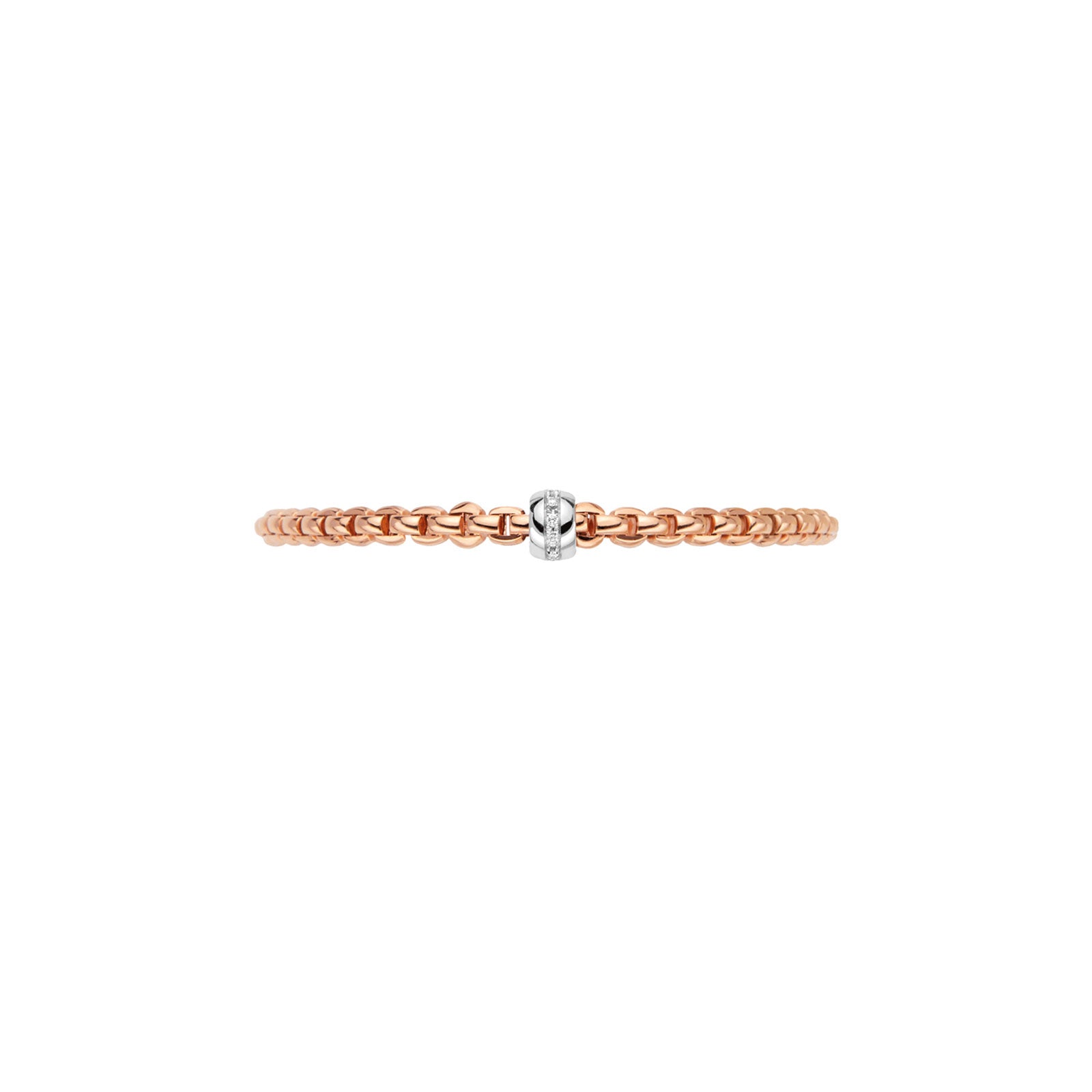 Eka 18ct Rose & White Gold Diamond Flex'it Bracelet