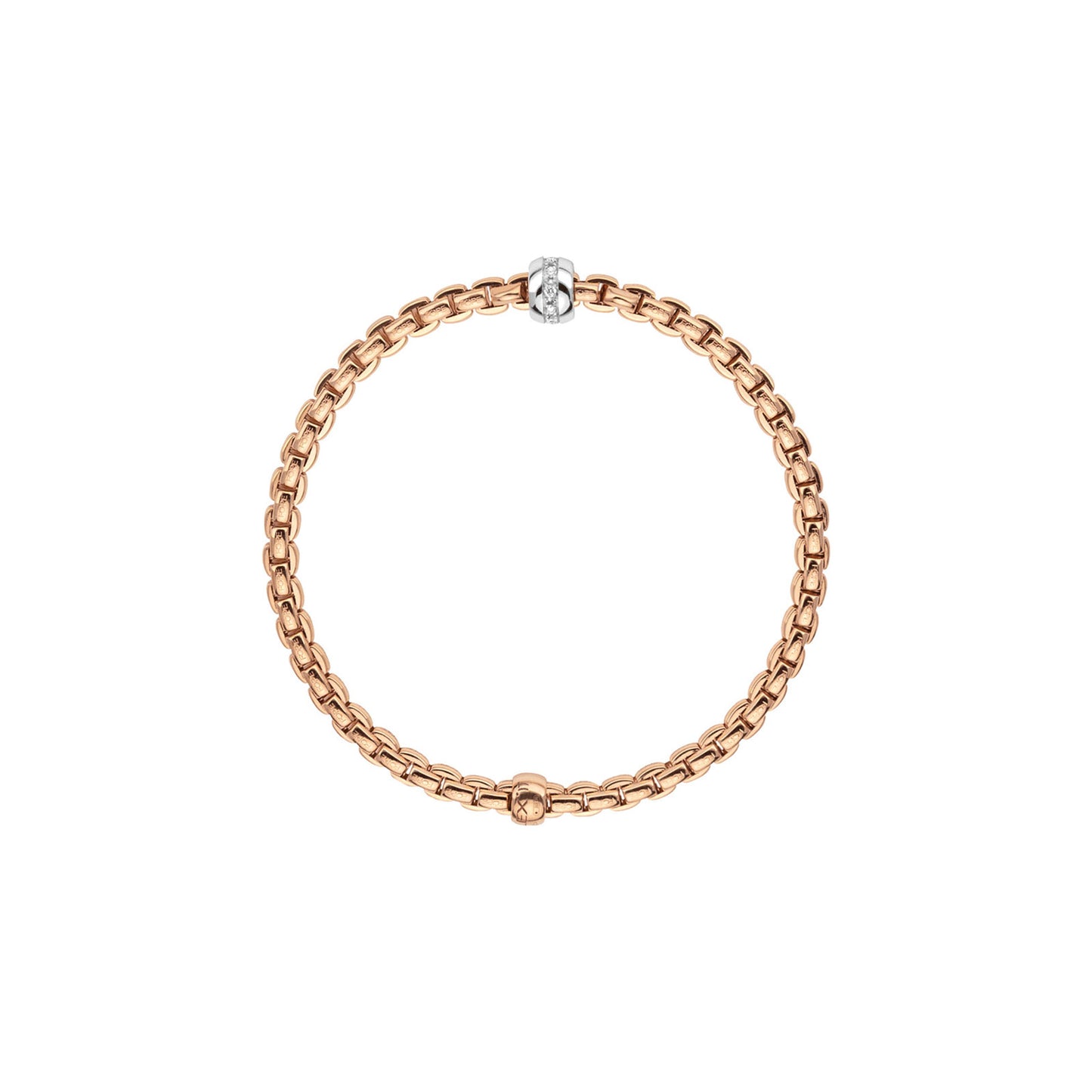 Eka 18ct Rose & White Gold Diamond Flex'it Bracelet
