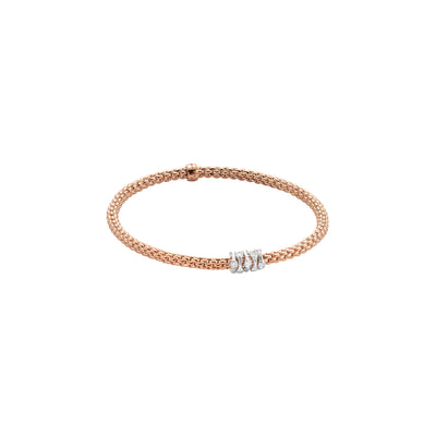 Prima 18ct Rose & White Gold Diamond Flex'it Bracelet