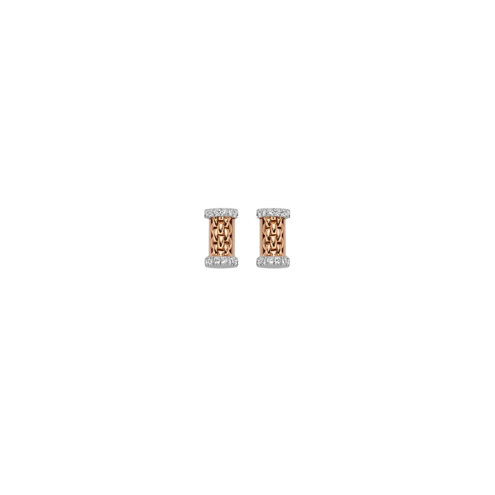Essentials 18ct Rose & White Gold Diamond Stud Earrings simple Pursuit