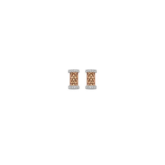 Essentials 18ct Rose & White Gold Diamond Stud Earrings simple Pursuit
