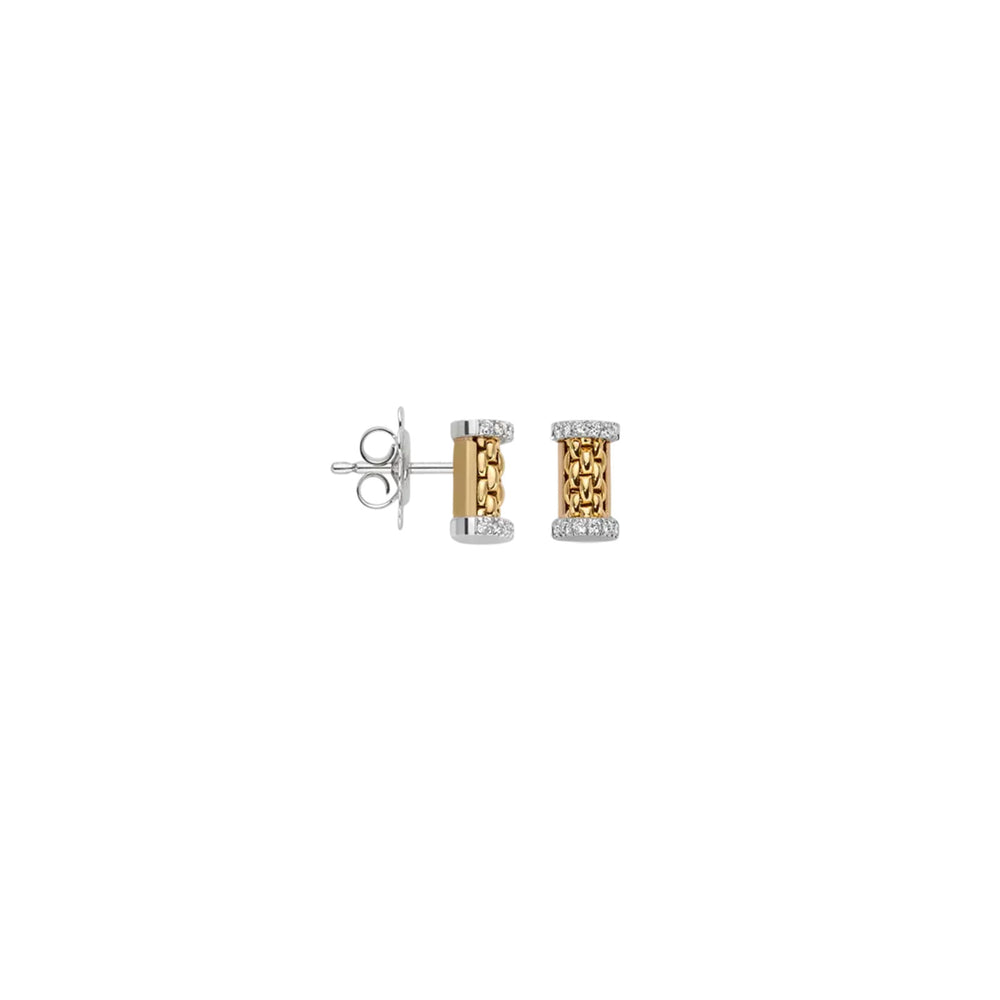 Essentials 18ct Yellow & White Gold Diamond Stud Earrings simple Pursuit