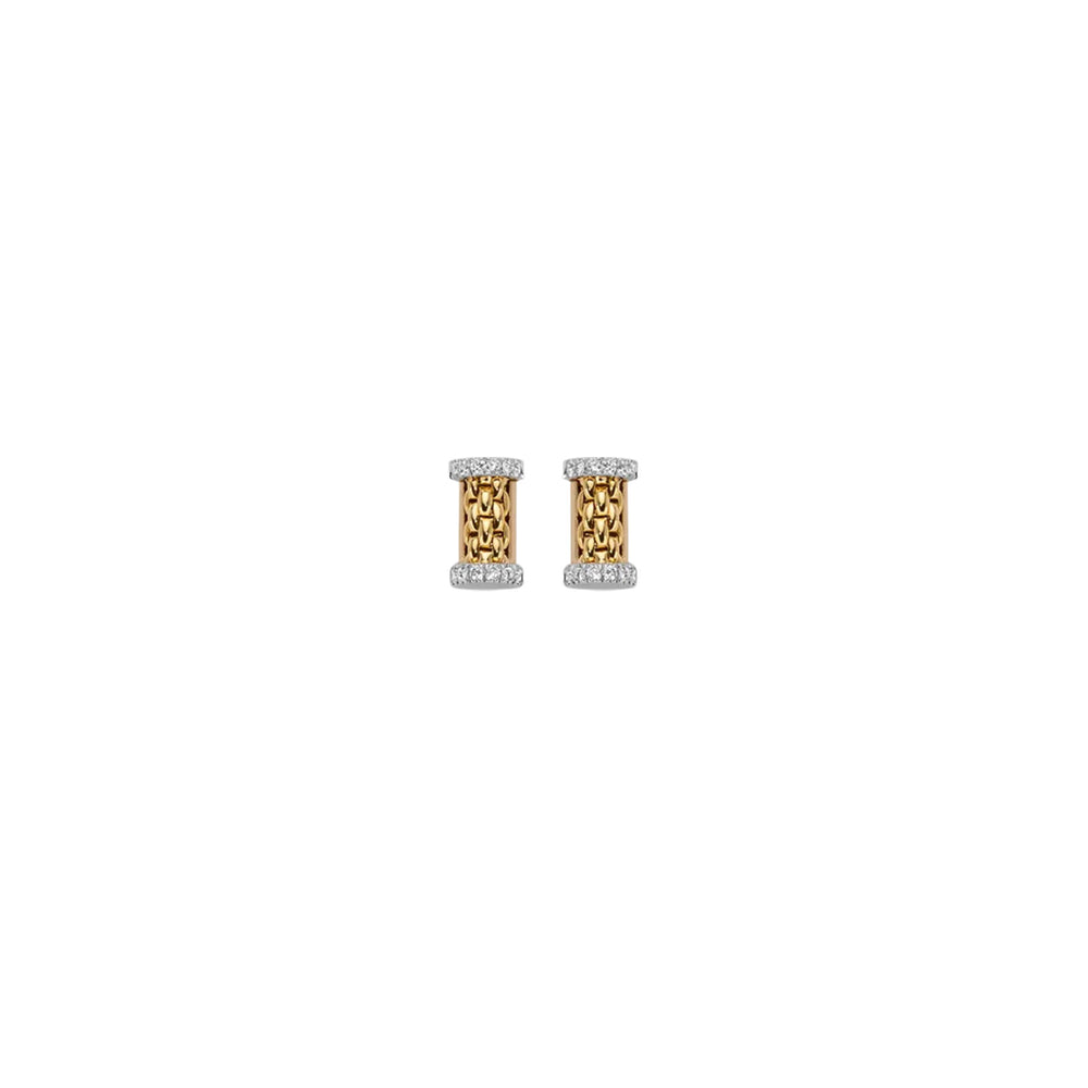 Essentials 18ct Yellow & White Gold Diamond Stud Earrings simple Pursuit