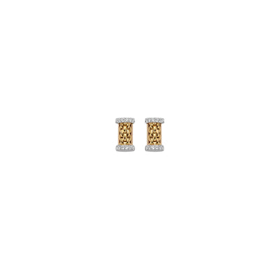 Essentials 18ct Yellow & White Gold Diamond Stud Earrings simple Pursuit