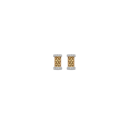 Essentials 18ct Yellow & White Gold Diamond Stud Earrings simple Pursuit