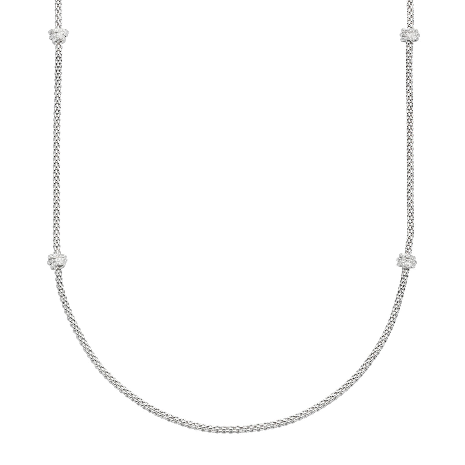 Prima 18ct White Gold Diamond Necklace