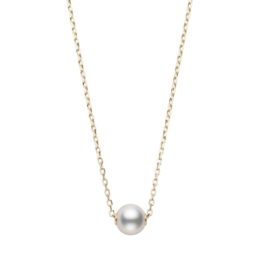 Classic Akoya Cultured Pearl Necklace in 18ct Yellow Gold simple Pursuit