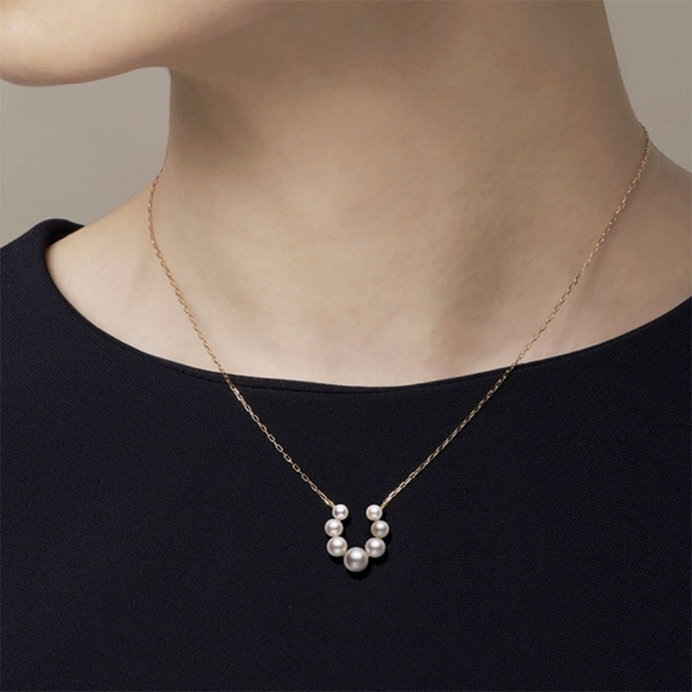 Bubble Akoya Cultured Pearl Necklace in 18ct Yellow Gold simple Pursuit