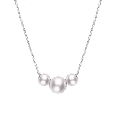Pearls in Motion Akoya Cultured Pearl Triple Pendant in 18ct White Gold simple Pursuit