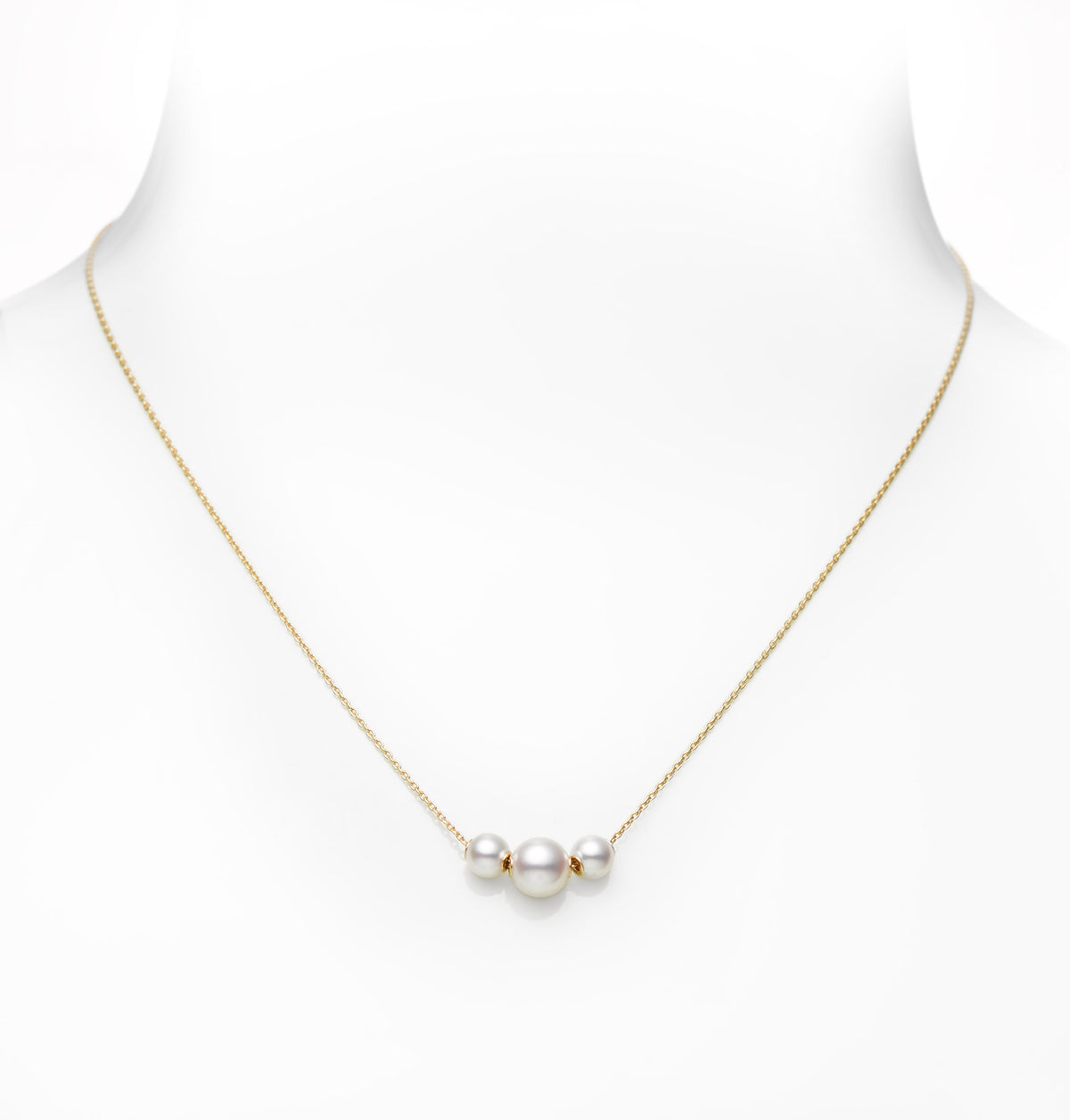 Pearls in Motion Akoya Cultured Pearl Triple Pendant in 18ct Yellow Gold simple Pursuit