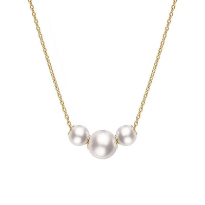 Pearls in Motion Akoya Cultured Pearl Triple Pendant in 18ct Yellow Gold simple Pursuit