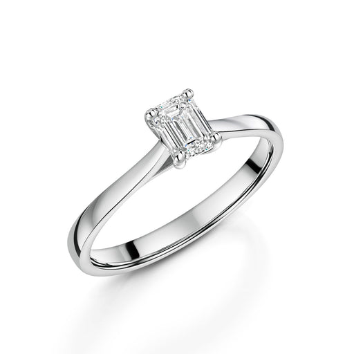 Michael Spiers Platinum Emerald-Cut F Si Diamond Solitaire Ring 0.50ct Ring Michael Spiers   